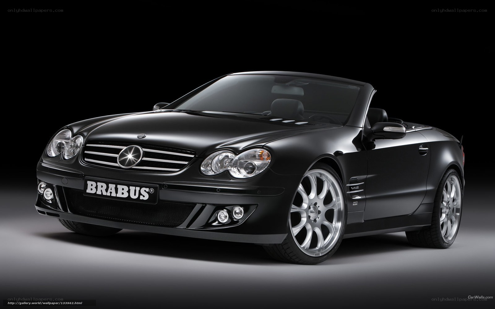Black Brabus convertible car