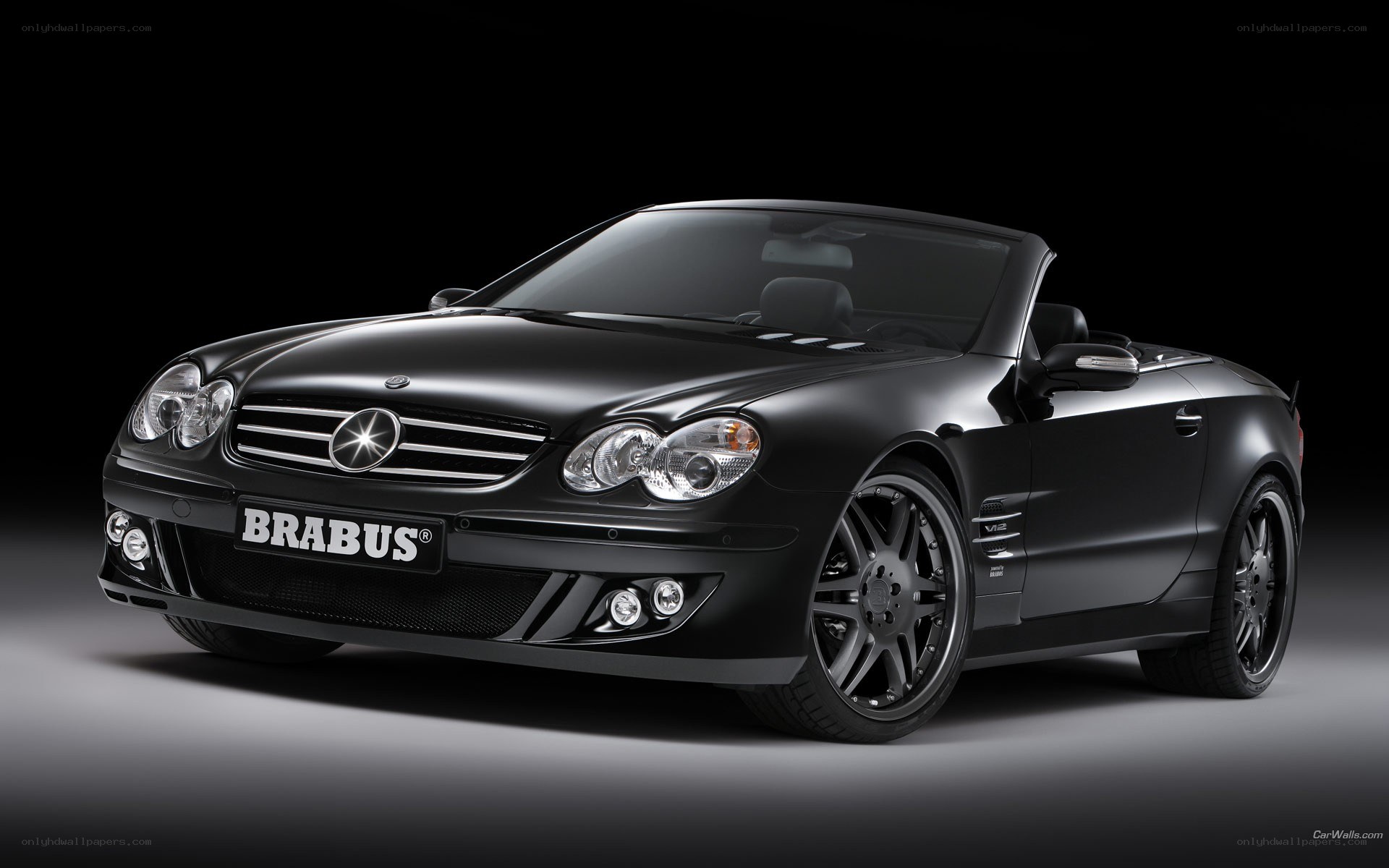 Black Brabus convertible car