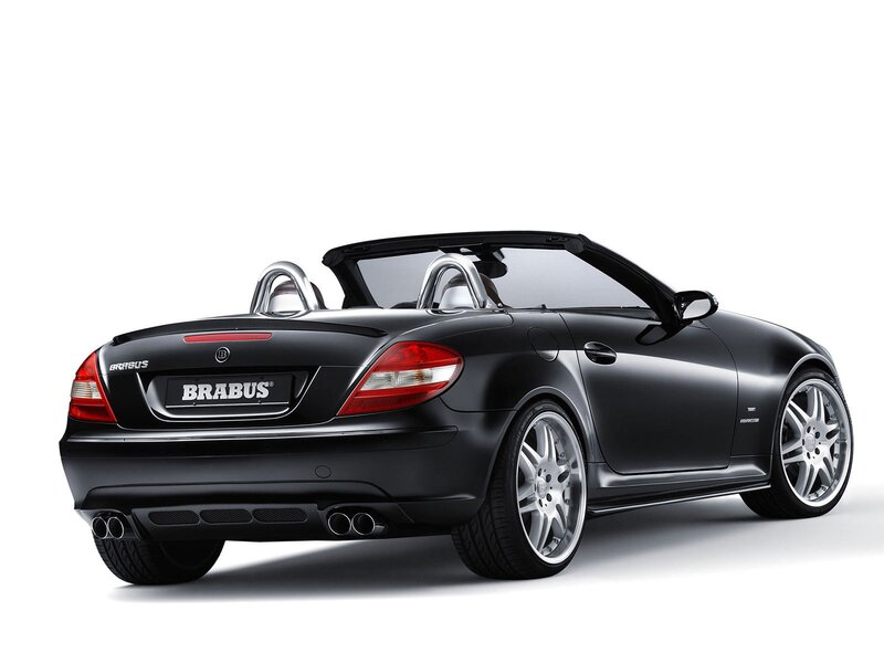 Black Brabus convertible car