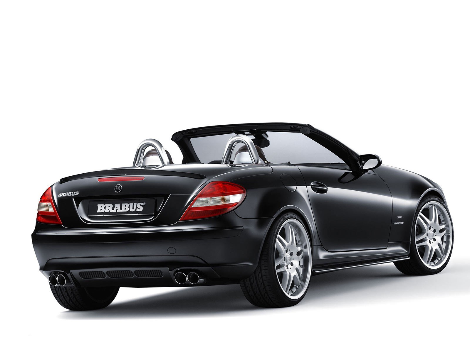 Black Brabus convertible car