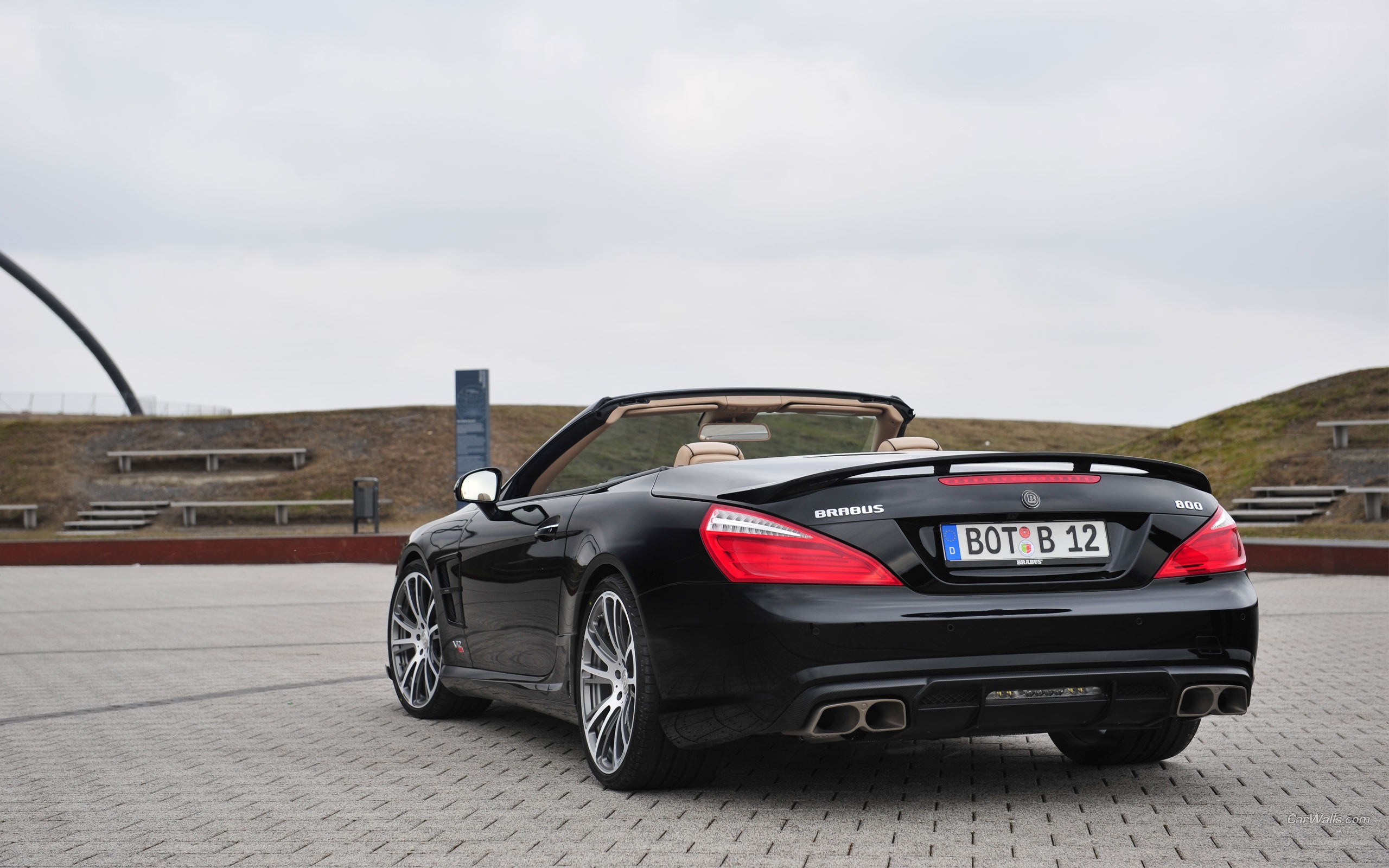 black brabus convertible car