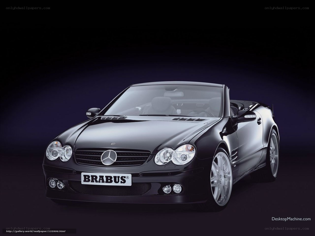 Black Brabus convertible car
