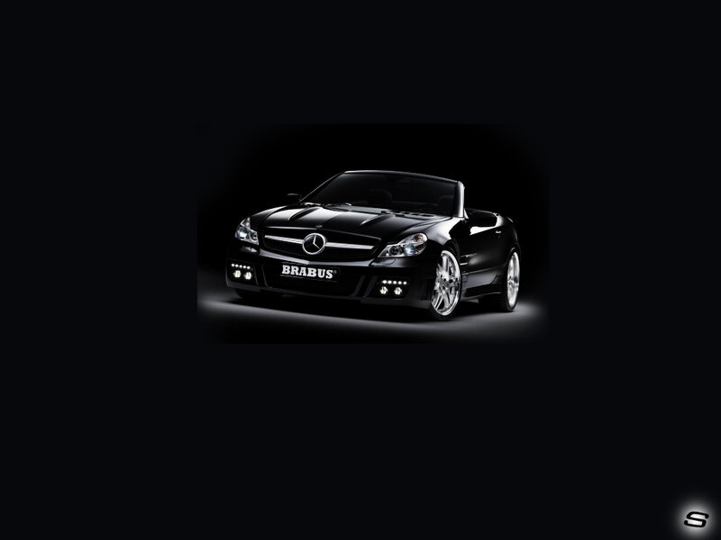 Black Brabus convertible car