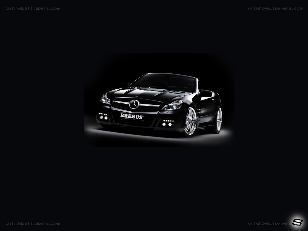 Black Brabus convertible car