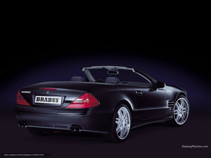 Black Brabus Convertible — Dramatic, Photograph, Car, License Plate