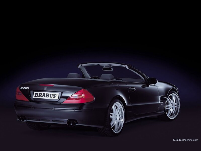 Black Brabus Convertible — Dramatic, Photograph, Car, License Plate, Wheels