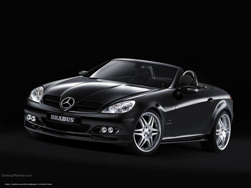 Black Brabus Convertible — Dramatic, Photograph, Car, Silver Wheels