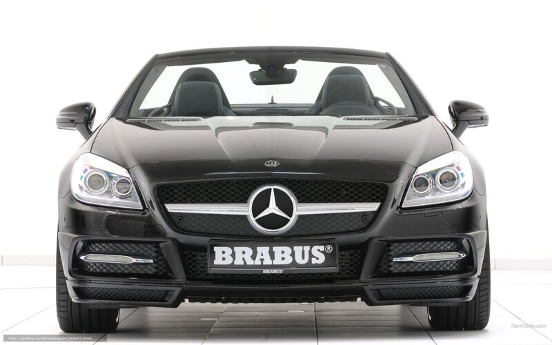 Black Brabus Convertible — Neutral, Photograph, Car, Grille