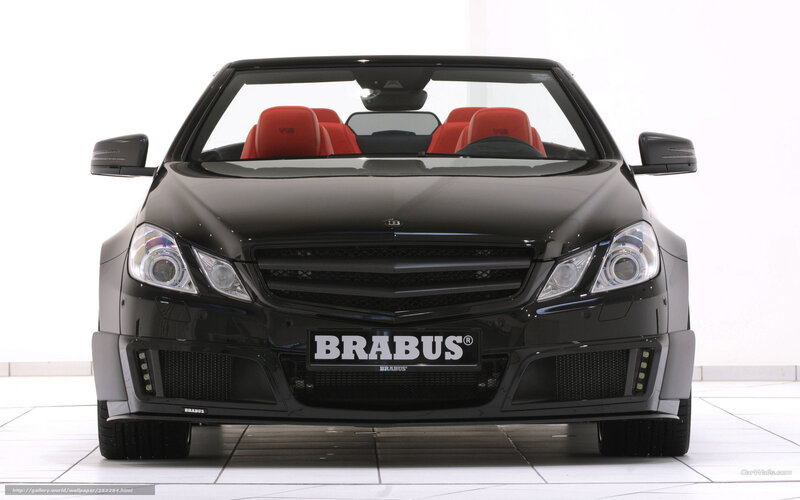 Black Brabus Convertible — Neutral, Photograph, Red Seats, Convertible Top