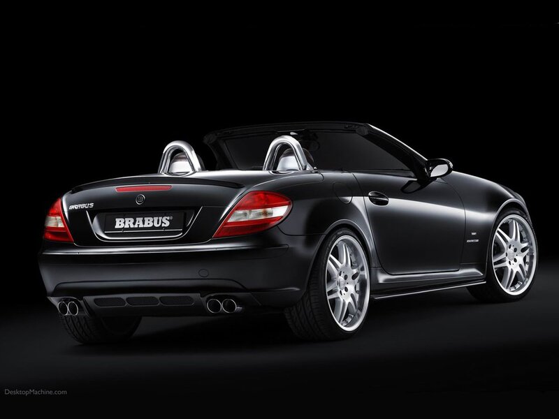 Black Brabus convertible sports car