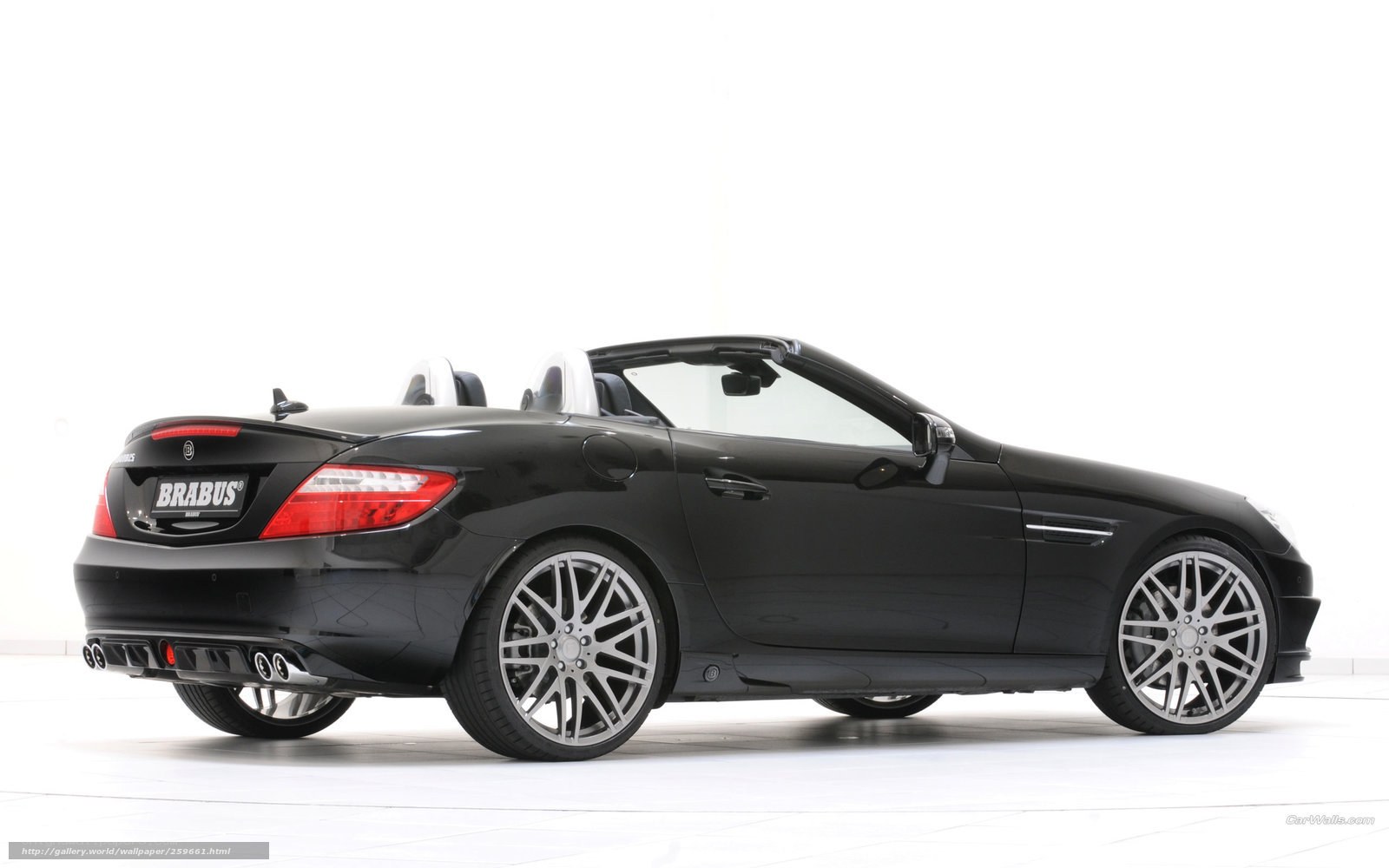 Black Brabus convertible sports car