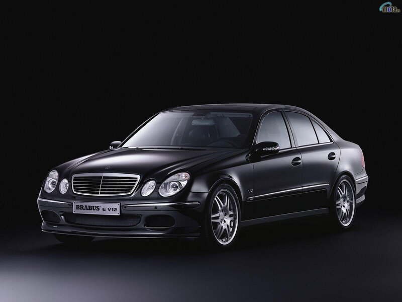 Black Brabus E V12 sedan