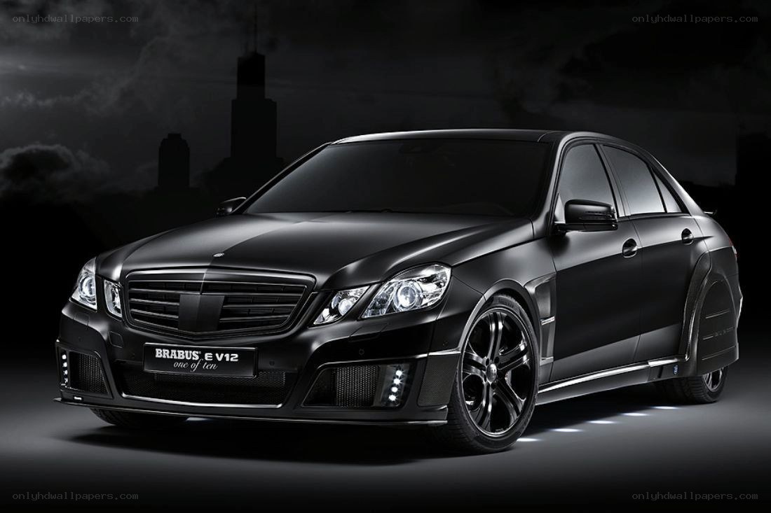 Black Brabus E V12 sedan