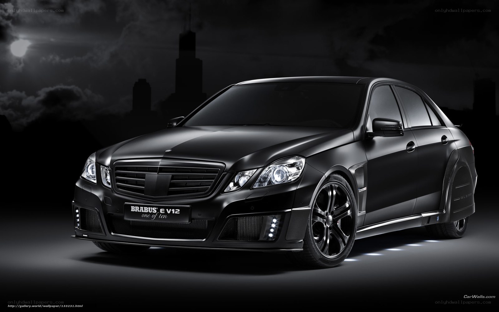 Black Brabus E V12 sedan