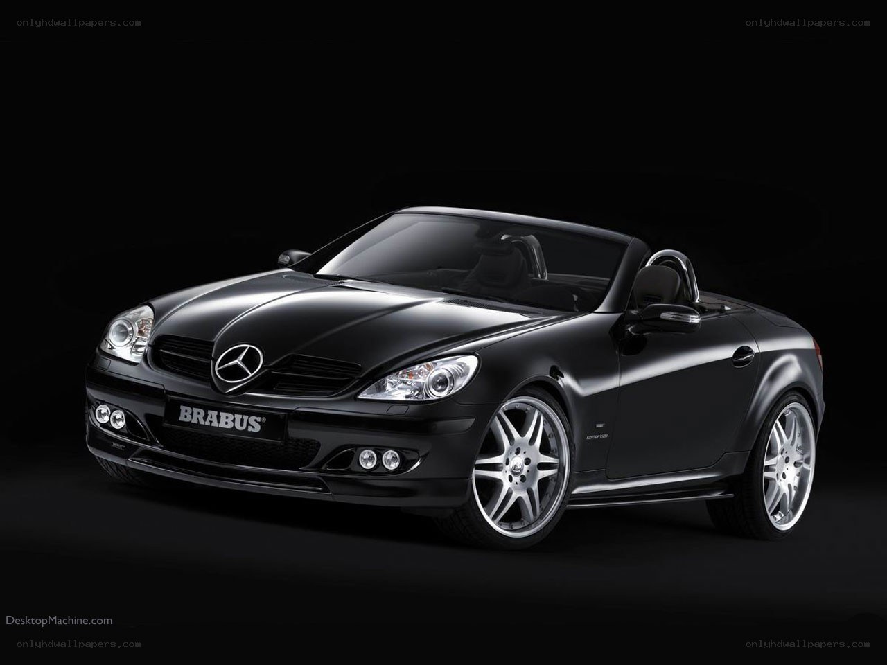 Black Brabus Mercedes convertible