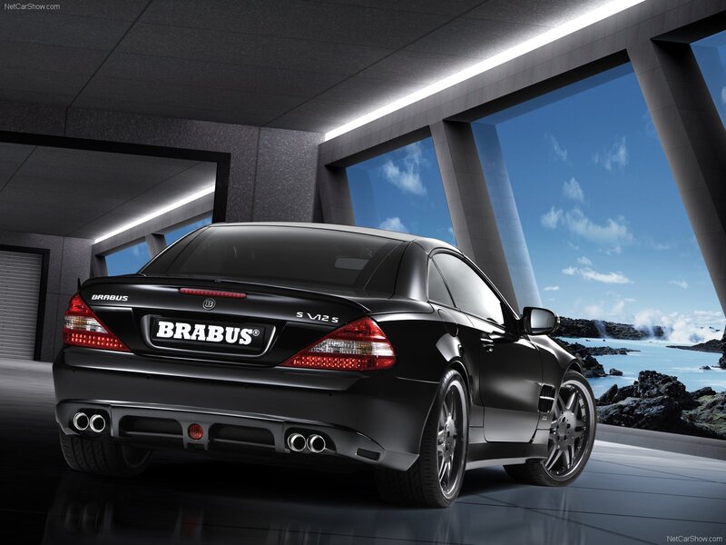Black Brabus S V12 S Convertible — Dramatic