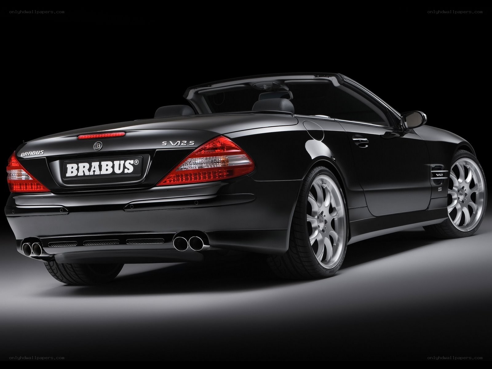 Black Brabus S V12 S convertible