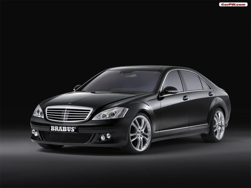Black Brabus Sedan — Dramatic, Photograph, Car, Grille, Wheels
