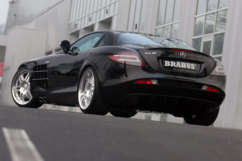 black brabus slr sports car