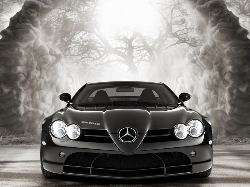Black Brabus Sports Car — Dramatic, Photograph