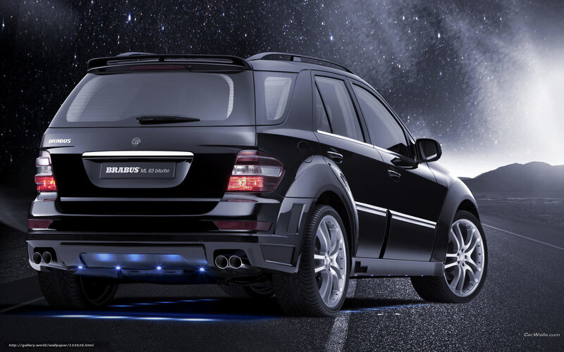 Black Brabus SUV — Dramatic, Night