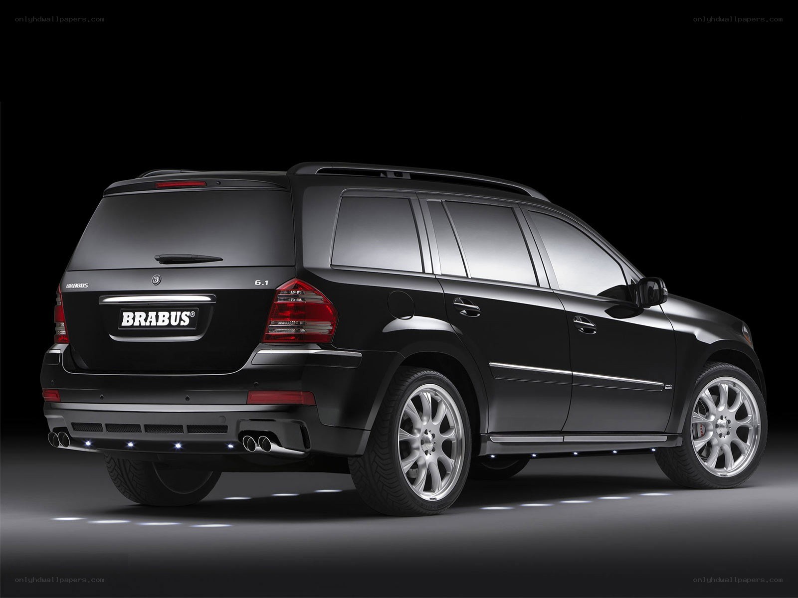 Black Brabus SUV rear view