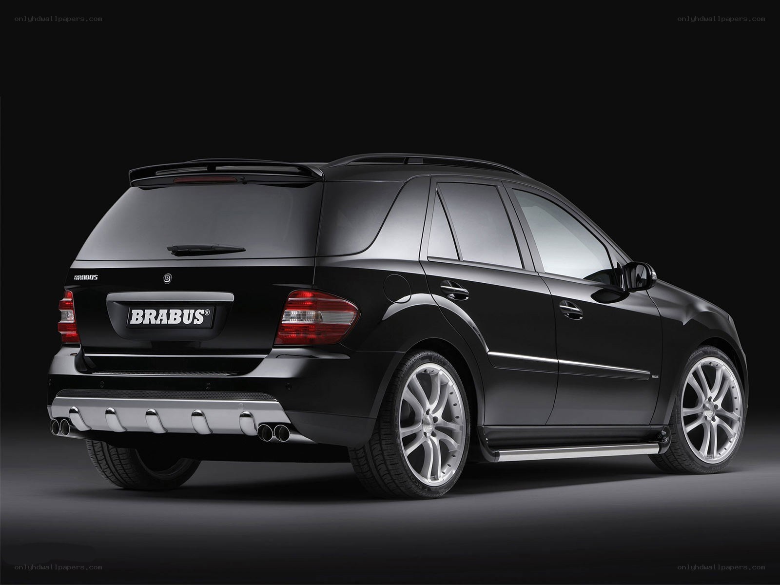 Black Brabus SUV rear view