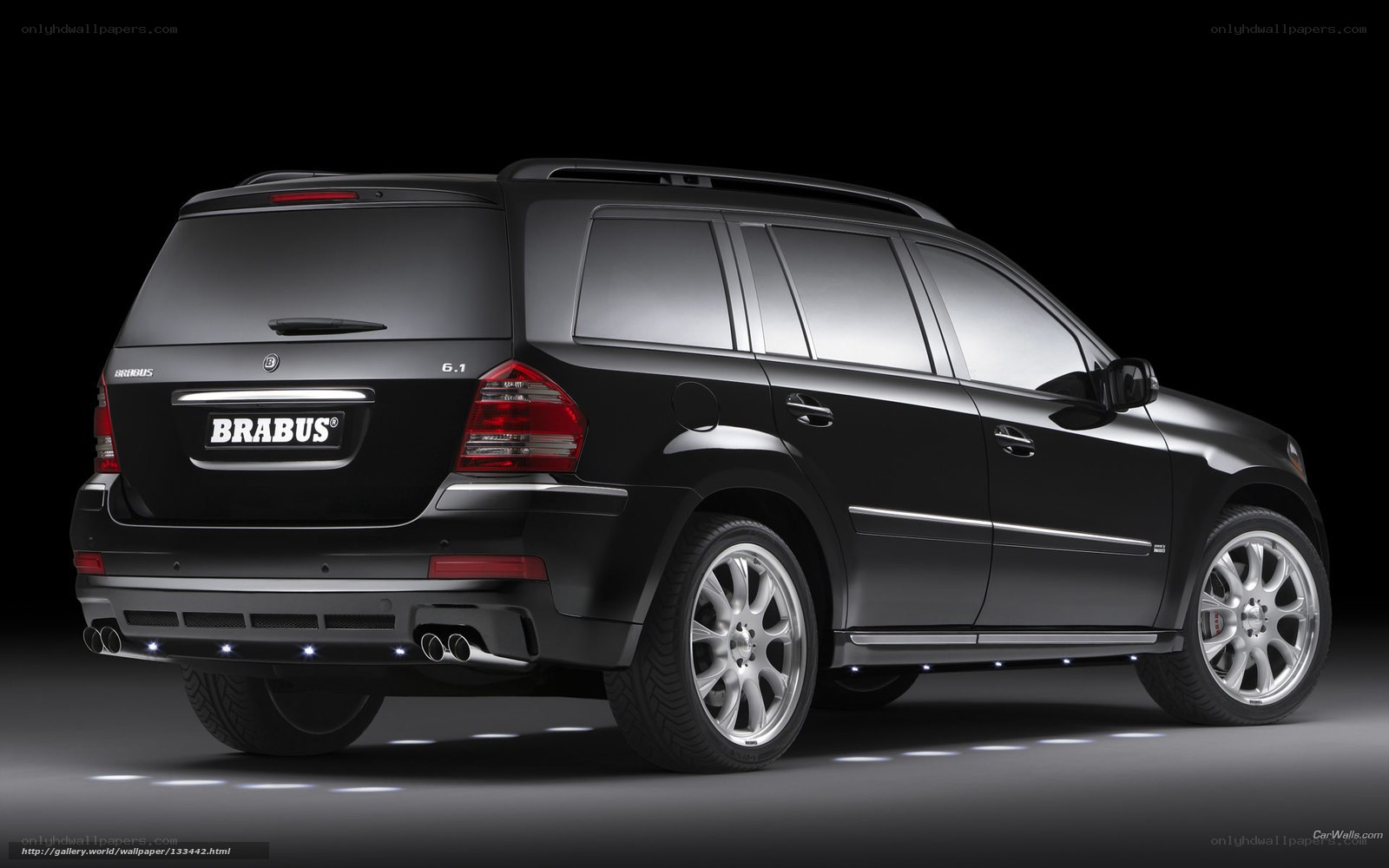 Black Brabus SUV rear view
