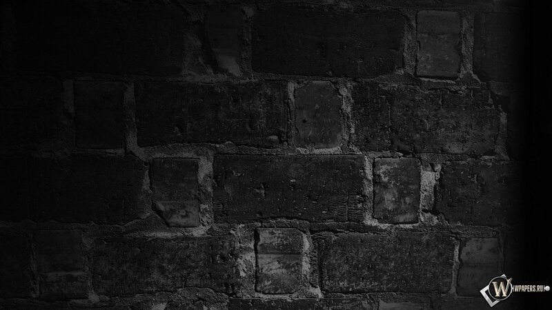 Black Brick Wall — Dark, Photograph, Mortar