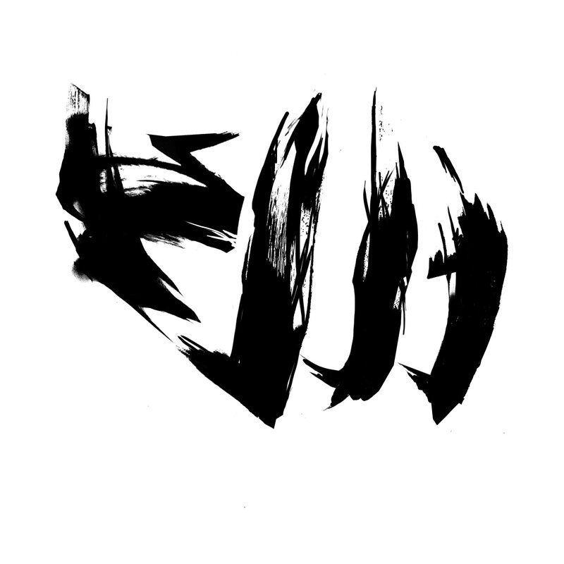 Black Brush Strokes — Minimalist