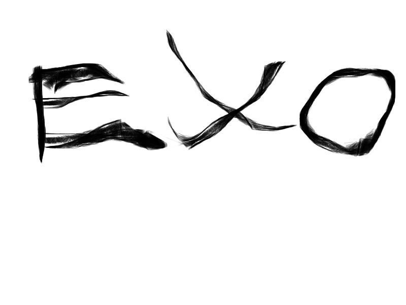 Black Brush Strokes on White
