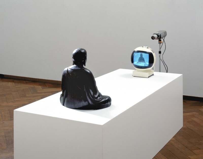 Black Buddha Statue — White