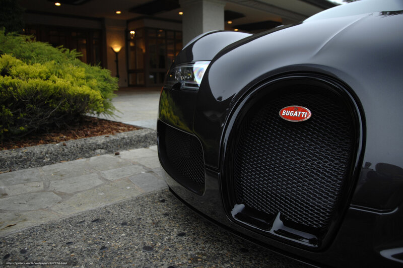 Black Bugatti Car — Dramatic, Night