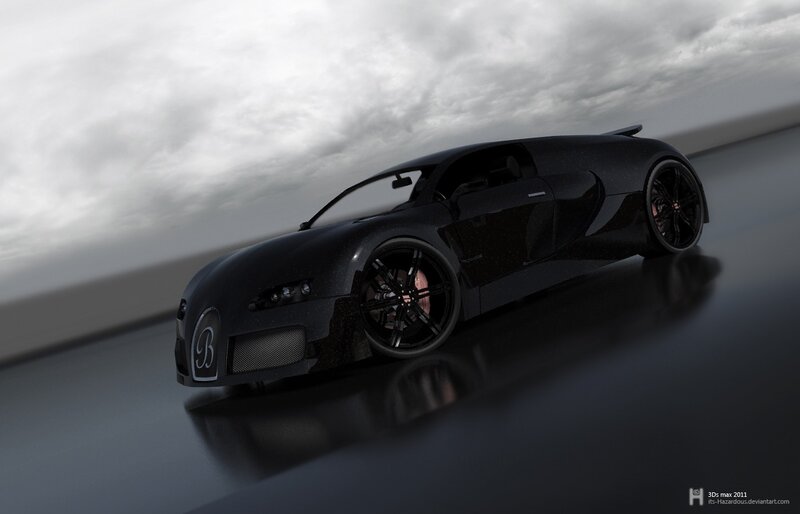 black bugatti sports car