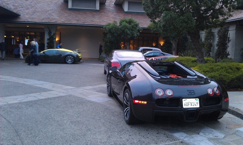 Black Bugatti Veyron — Calm, Night