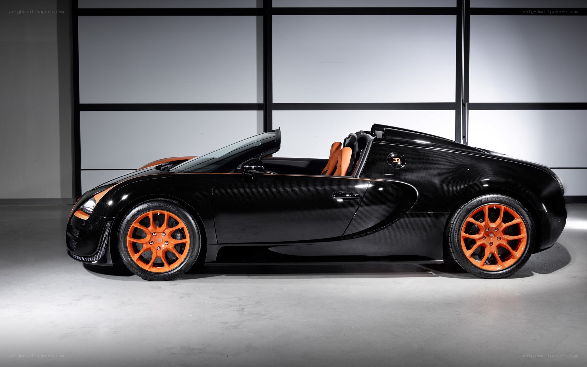 Black Bugatti Veyron convertible