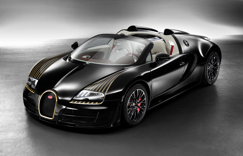 Black Bugatti Veyron convertible