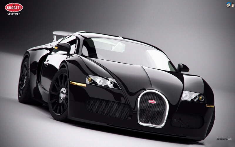 Black Bugatti Veyron — Dramatic, 3d Render, Car, Headlights