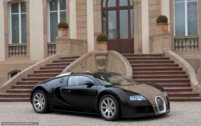 Black Bugatti Veyron — Dramatic, Afternoon, Photograph, Building