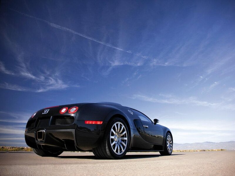 Black Bugatti Veyron — Dramatic, Afternoon, Photograph, Car, Sky