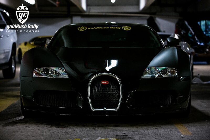 Black Bugatti Veyron — Dramatic, Night, Photograph, Car, Parking Garage