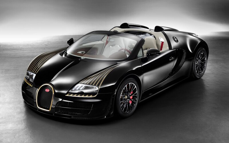 Black Bugatti Veyron — Dramatic, Photograph, Car, Convertible, Interior