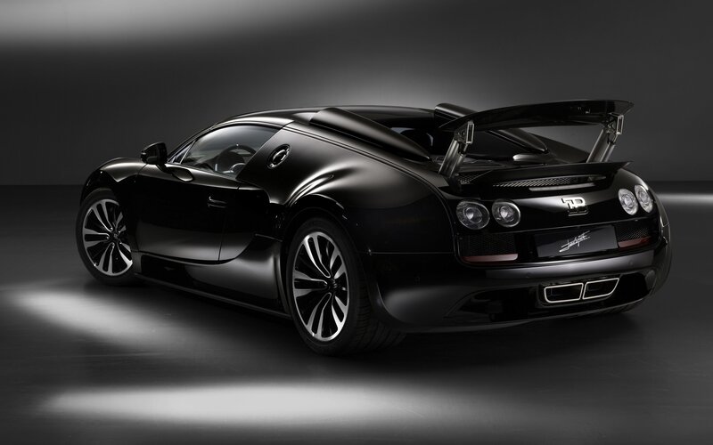 Black Bugatti Veyron — Dramatic, Photograph, Car, Rear View