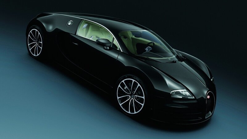Black Bugatti Veyron — Dramatic, Photograph, Car, Wheels, Interior, Blue