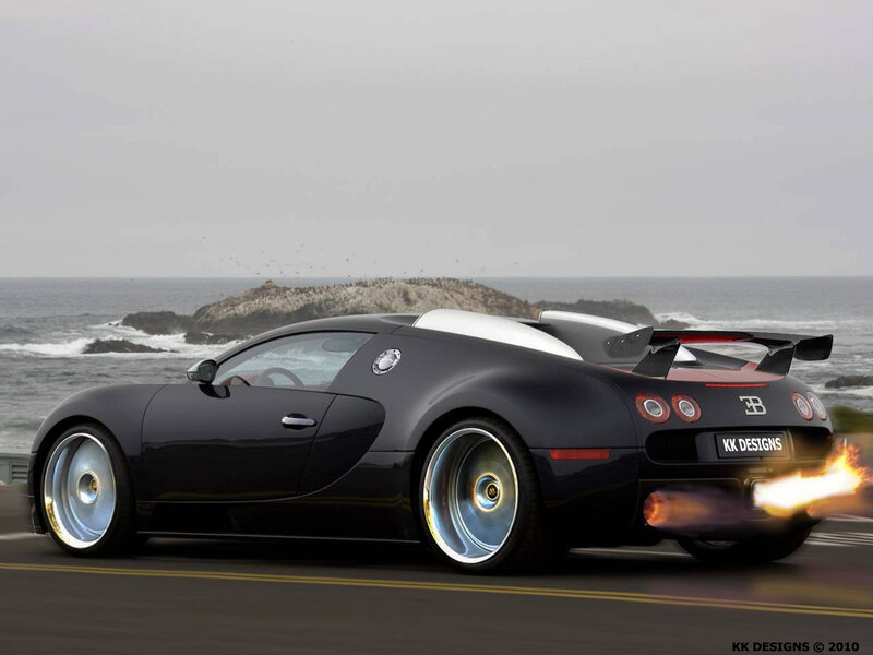 Black Bugatti Veyron — Dramatic, Photograph
