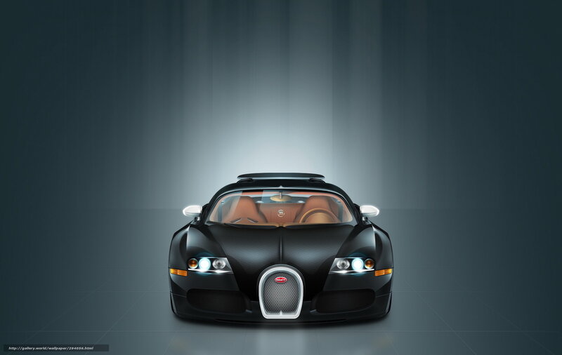 Black Bugatti Veyron front view
