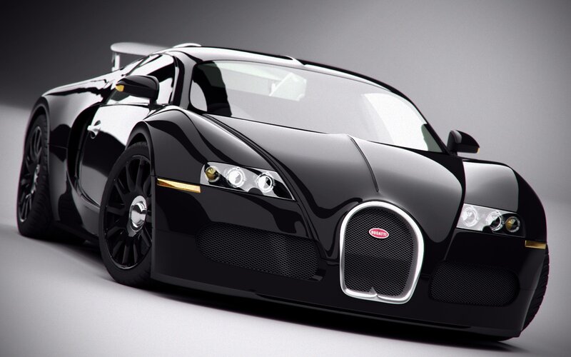 Black Bugatti Veyron — Headlights