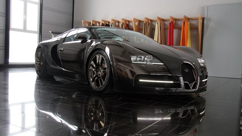 Black Bugatti Veyron — Modern, Photograph, Car, Showroom