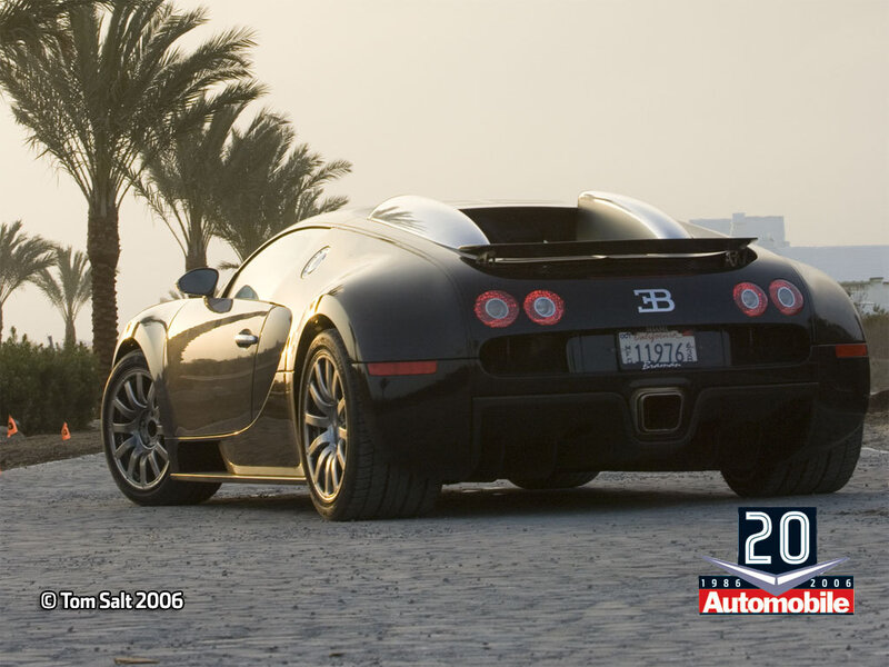 Black Bugatti Veyron — Serene, Sunset