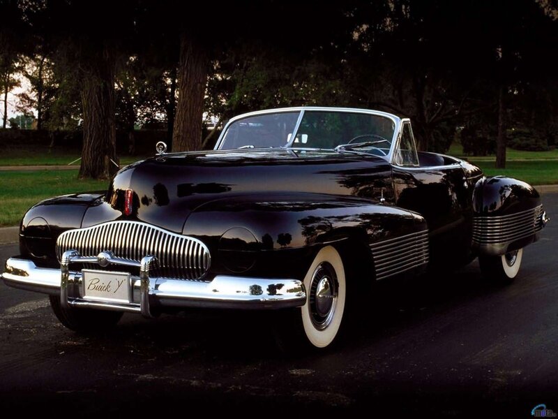 Black Buick Y Convertible — Dramatic, Sunset, Photograph